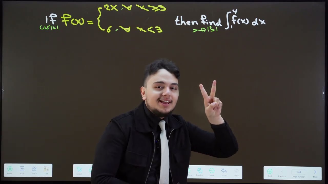 التكامل / الفصل الرابع / الدالة الانشطارية والاستمرارية 