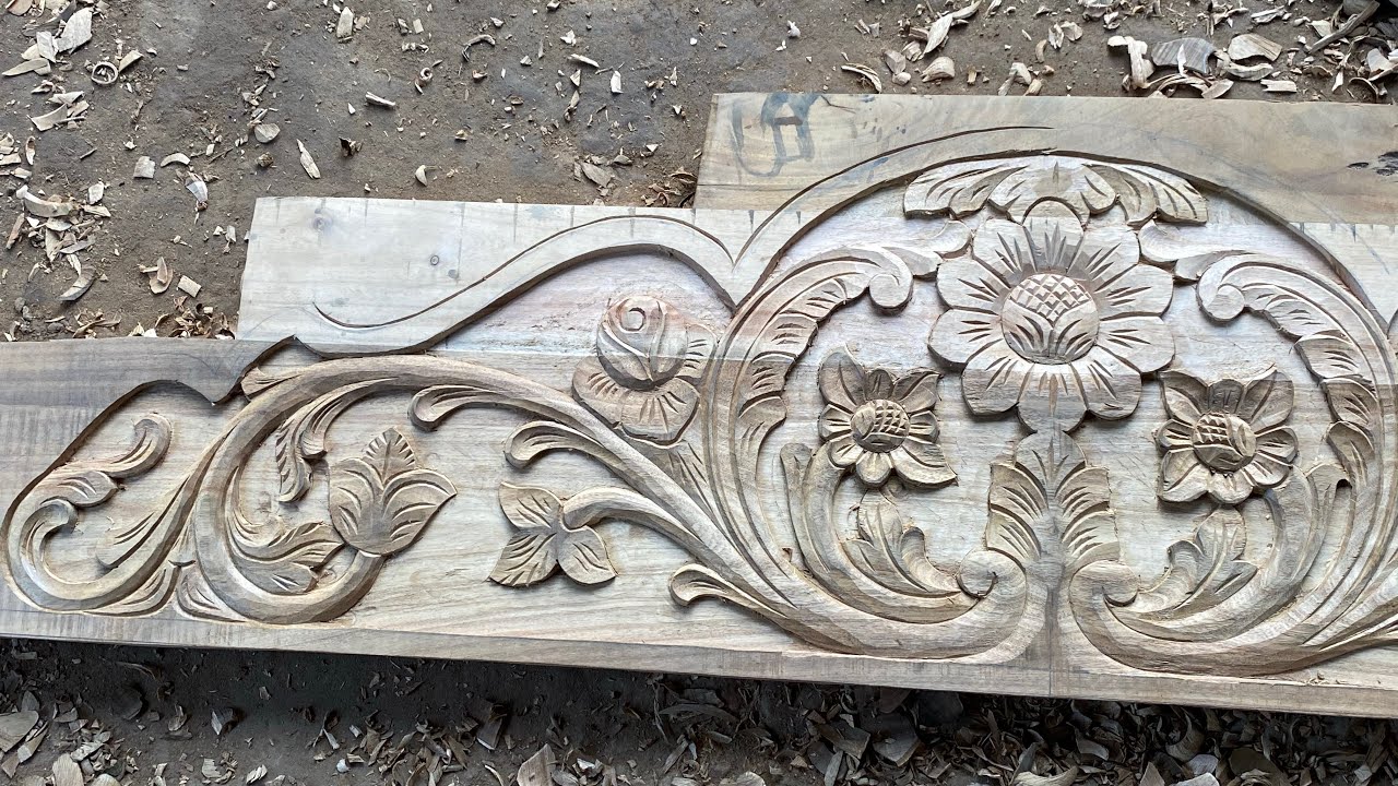 5 Feet wood carving Palang￼ Bangla￼ Design￼