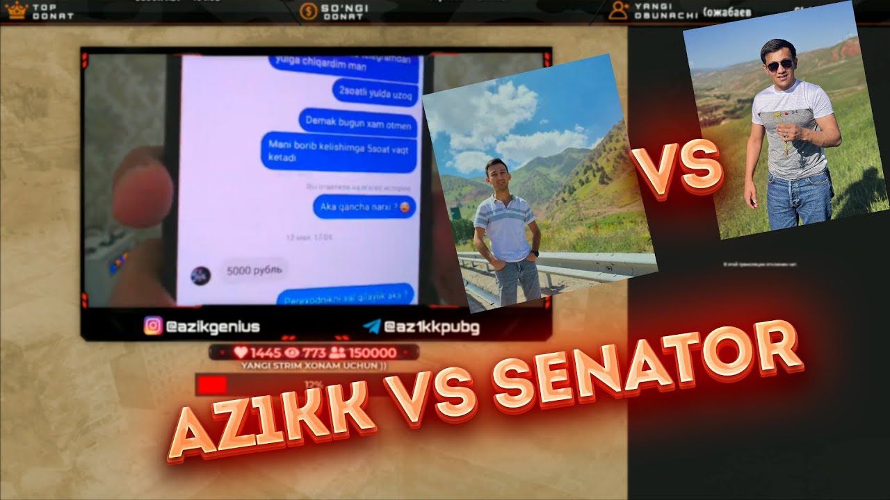 AZ1KK VS SENATOR JANJAL // STREAMERLAR JANJALI