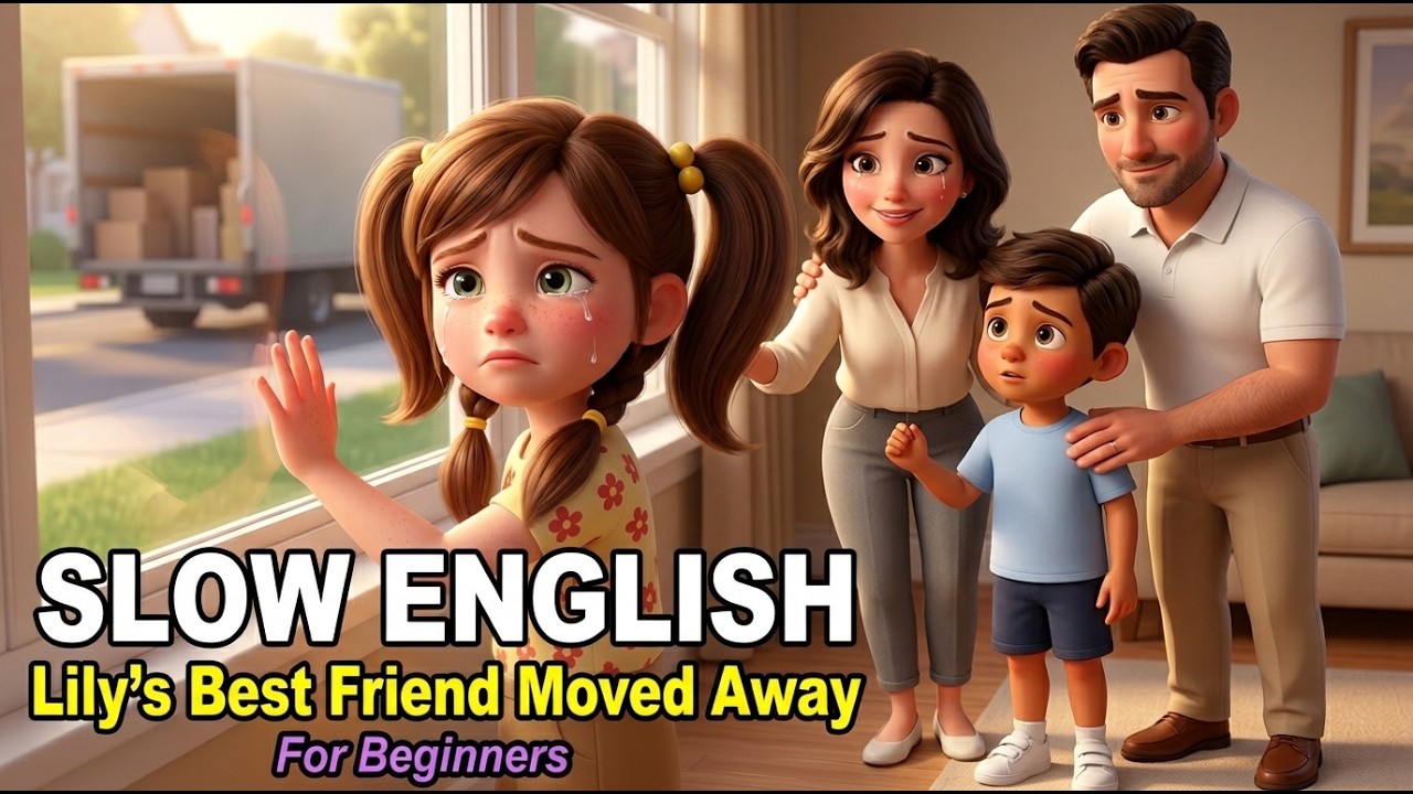 Lily's Best Friend Moved Away | Slow English Listening Practice | English Conversation