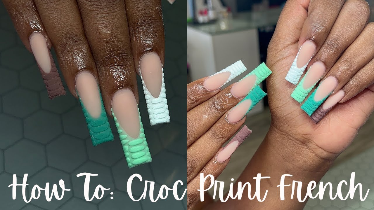 how to: croc print French tips | perfect fall/winter nails