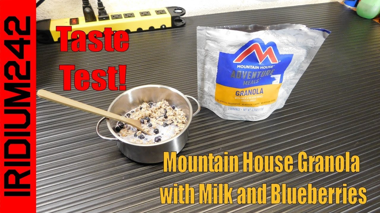 Taste Test:  Mountain House Granola with Milk and Blueberries