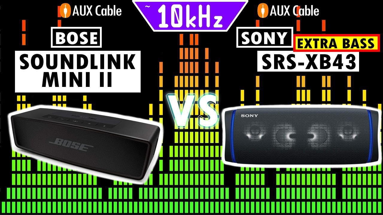 Bose Soundlink Mini 2 VS. SONY SRS XB43 🔊 Comparison of speaker sound quality
