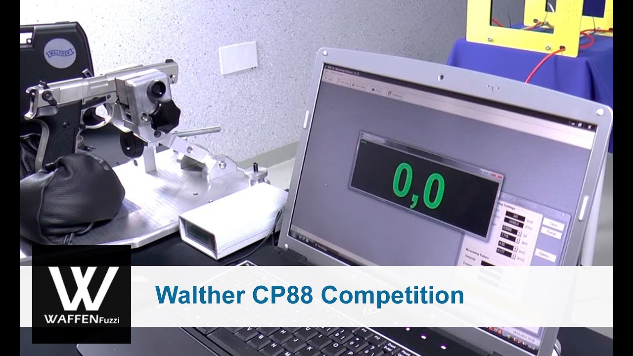 Walther CP88 Competition Geschoss-Geschwindigkeitstest, CO² Pistolentest, www.waffenfuzzi.de
