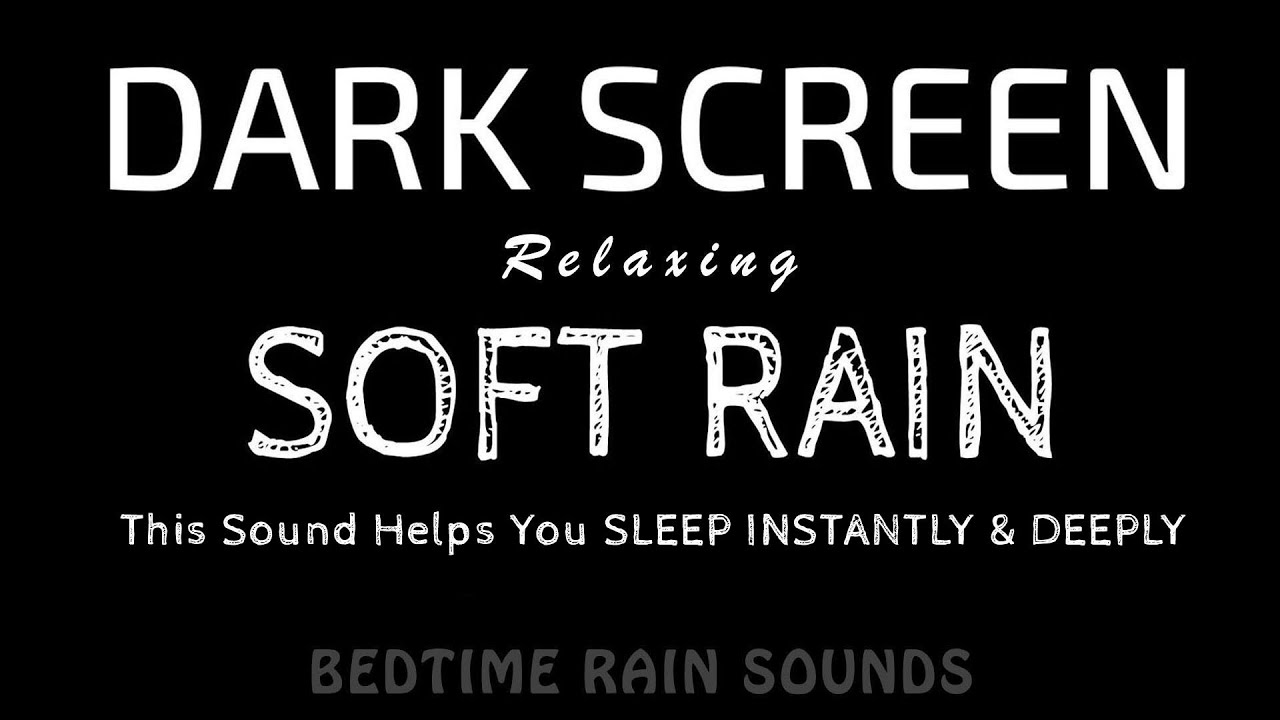 Overcome Anxiety FAST! This Soft RAIN Sound Helps You Sleep Instantly & Relax Deeply | Black Screen