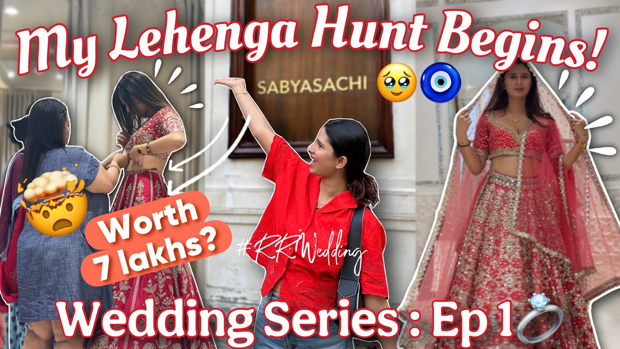 FINALLY The Wedding Series Begins!🥹 My BRIDAL LEHENGA HUNT! #RRWedding Ep 1 💍✨