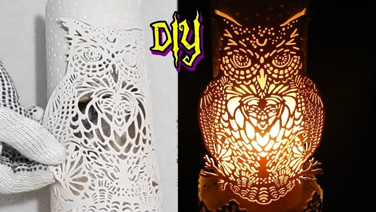 Aprenda fazer uma luminária de pvc Coruja