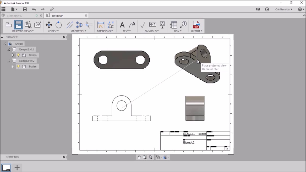 FUSION 360 CONCEPTOS BÁSICOS: CREANDO UN DRAWING