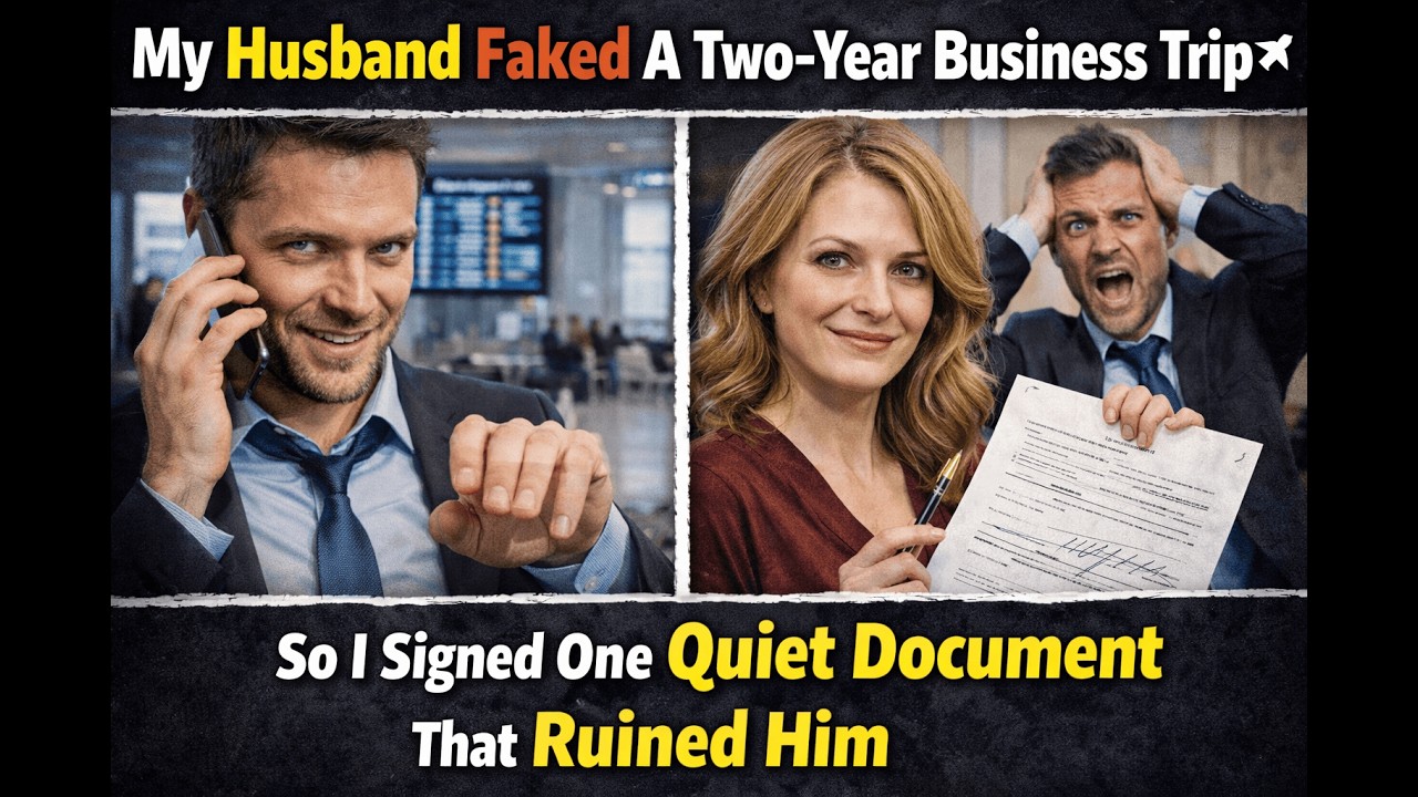 My Husband Faked A Two-Year Business Trip✈️So I Signed One Quiet Document That Ruined Him