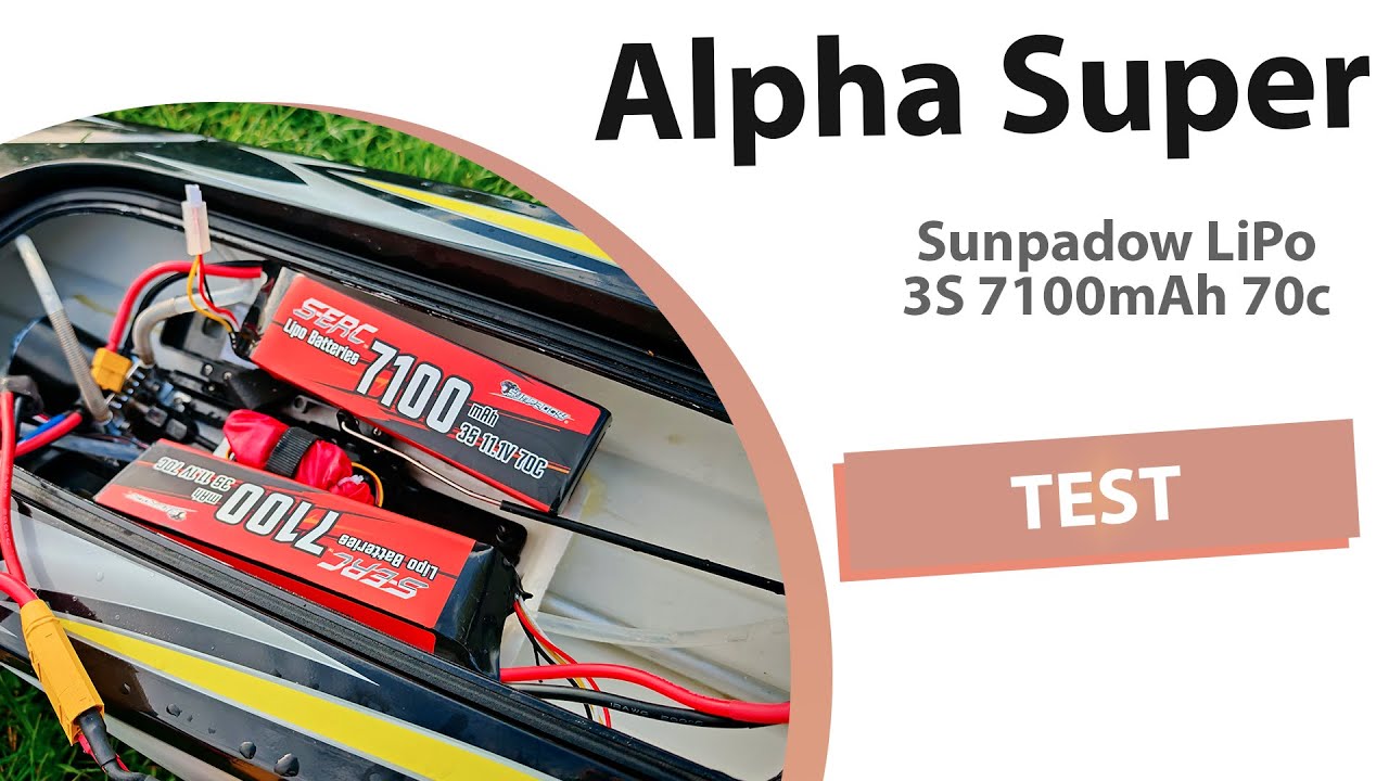 Alpha vs Sunpadow Lipo 3S 7100mAh 70c
