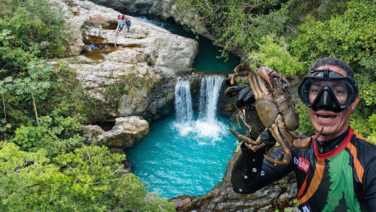 Exploración EXTREMA en cascada NUNCA antes vista… Terminamos Pescando CANGREJOS GIGANTES 😳