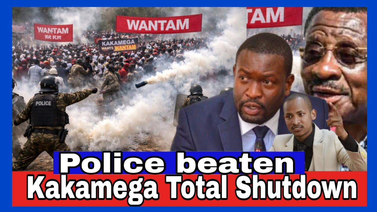 Sifuna Overpowers Ruto Police Tearsgases Sifuna Amalemba Kakamega Rally:Police Forced to Run away 
