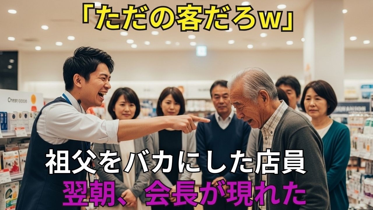 【スカッと】「ただの客だろw」侮辱された祖父。翌朝、会長が現れた【シニア】