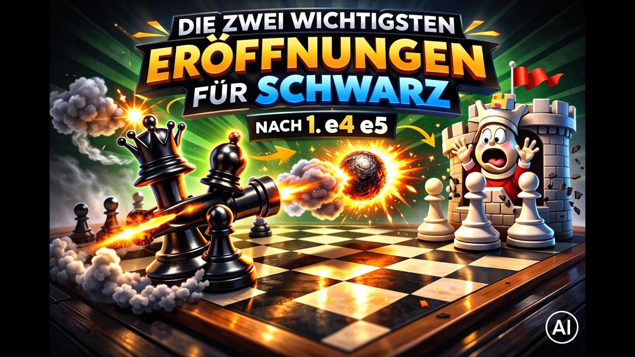 Die 2 wichtigsten Eröffnungen nach 1. e4 e5 für Schwarz