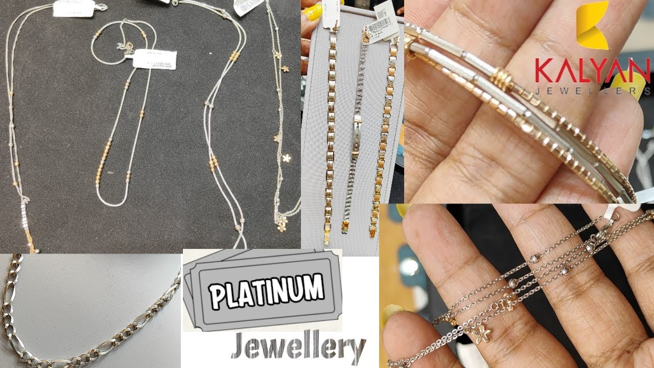 Platinum jewellery with price details ✅ &brvbar;| Leg chain, Bangles, Bracelet &brvbar;| Kalyan Jewellers 💖 &brvbar;| UC
