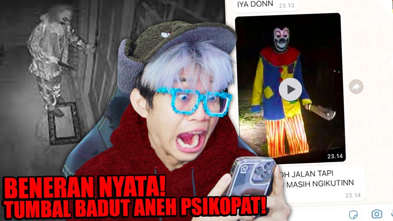 SEREM BANGET!!! DI TERROR HANTU BADUT PSIKOPAT!!! NYATA CHAT HISTORY HORROR INDONESIA!!!