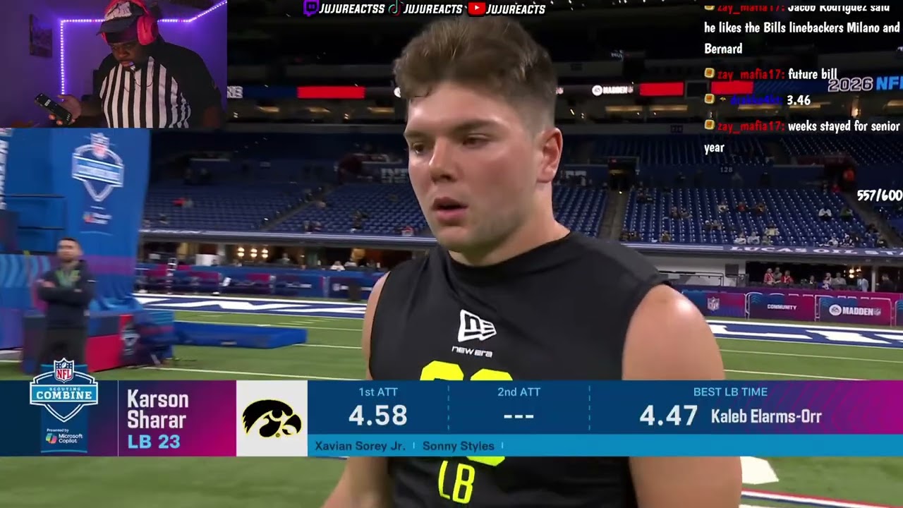 JuJuReacts To The 2026 NFL Combine | LB 40 Yard Dash