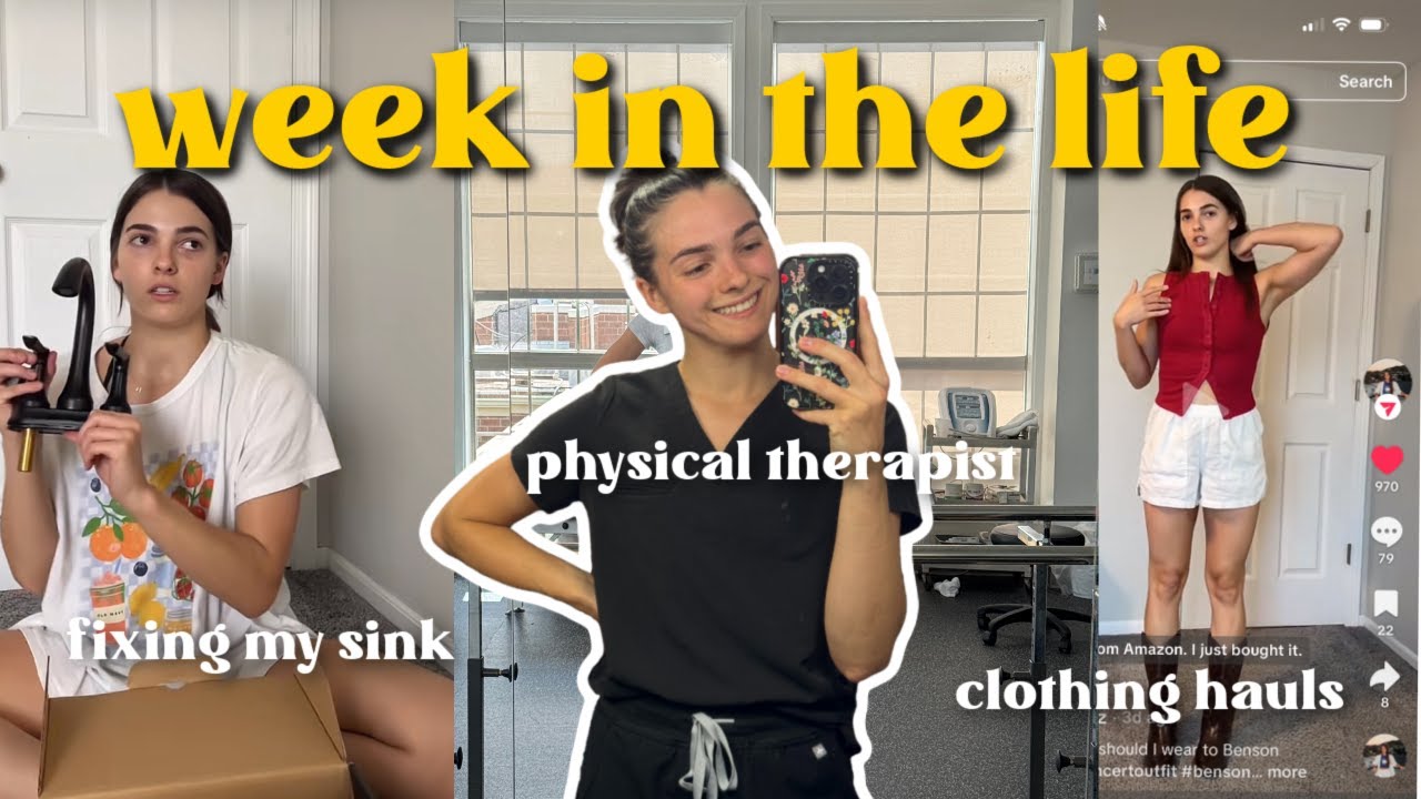 Work Week in the Life as Physical Therapists | Megan Fixes her Sink, Clothing Hauls