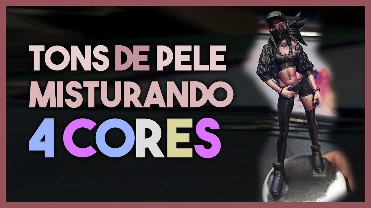 Como fazer tons de pele misturando: AZUL, MAGENTA, AMARELO e BRANCO - Com tinta nacional