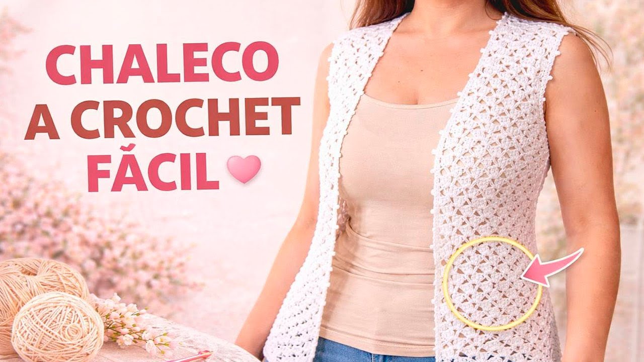 Chaleco a crochet ✨ El diseño MAS NUEVO Y VIRAL 😍 Téjelo Enseguida! Fácil y rápido, No pasa de moda‼