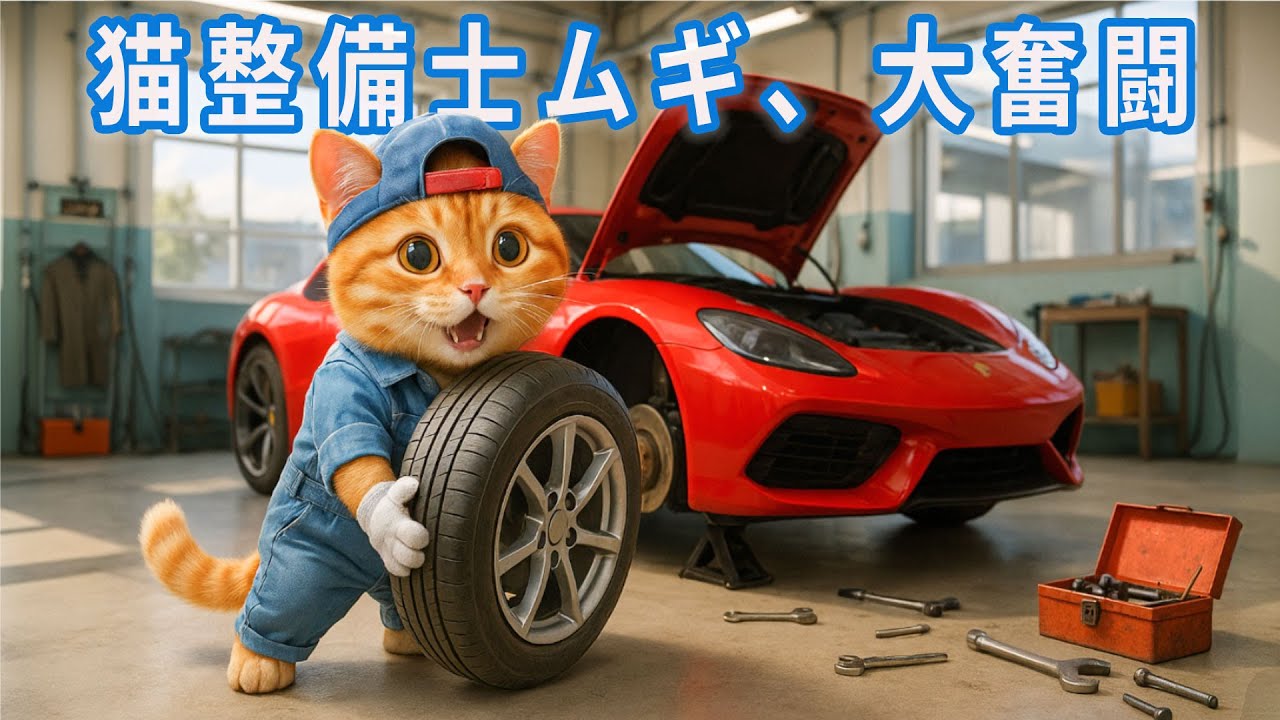 【社畜ねこのむぎ】ムギの工場、今日も大忙し🚗
