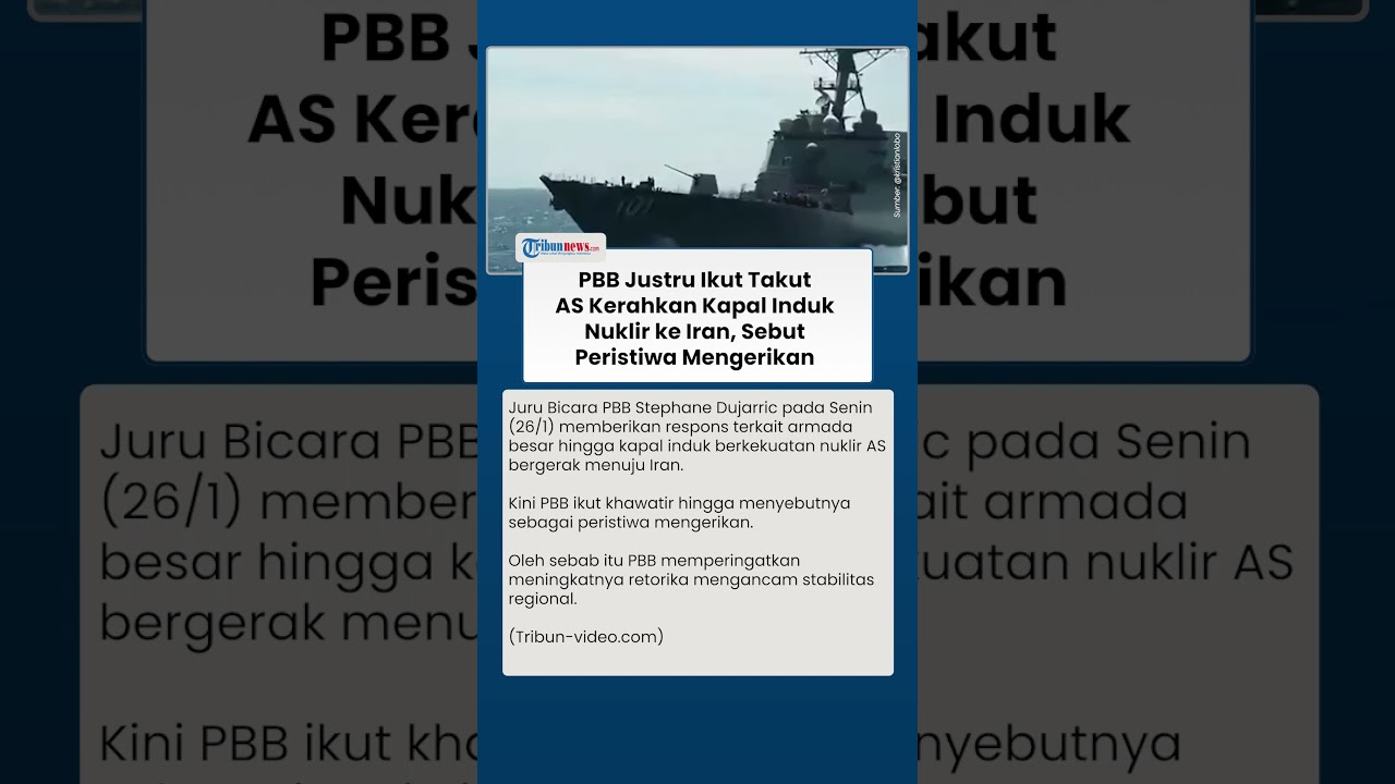 PBB Justru Ikut Takut Usai AS Kerahkan Kapal Induk Nuklir ke Iran, Sebut Peristiwa Mengerikan