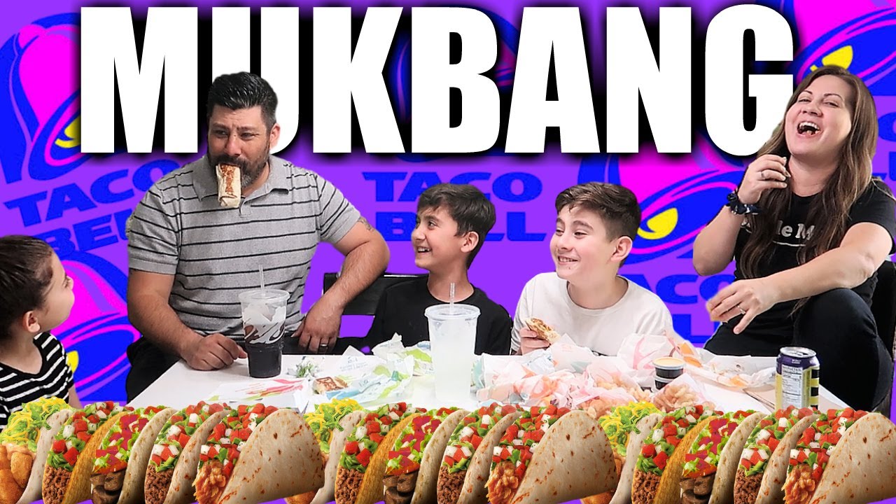 Taco Bell Mukbang | Large Family Taco Bell Fast Food Taste Test | WHAT DID WE ORDER?