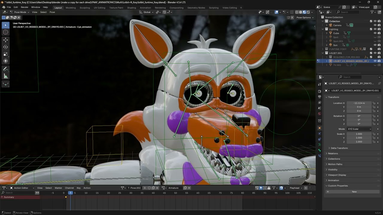 Lolbit | Tweening/interpolation and rig demonstration