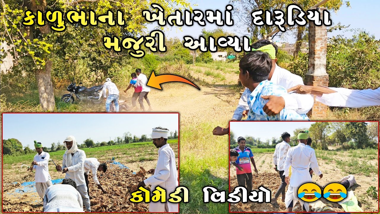 કાળુભાના ખેતરમાં દારૂડિયા મજૂરી આવ્યા | Desi Comedy videos 😅 | #gujaraticomedy #funnygujarati 
