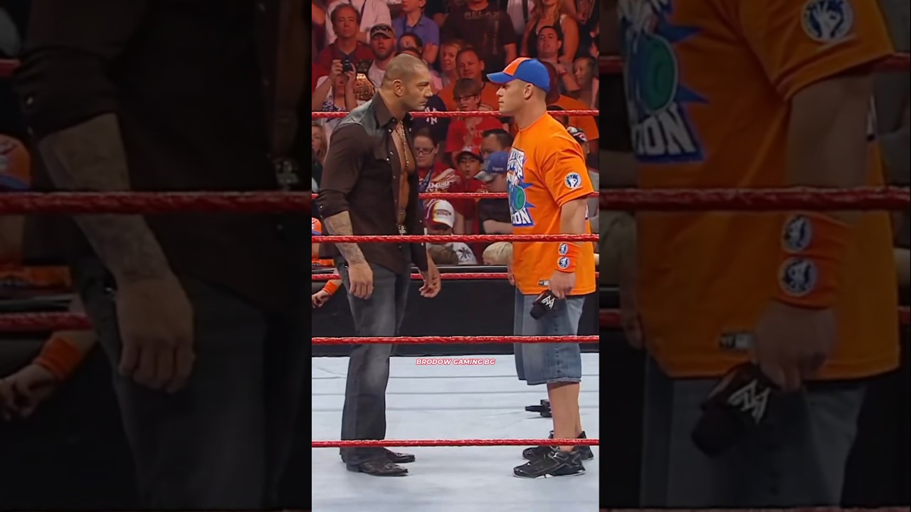 John Cena made fun of Batista #wwe #wrestling #batista #johncena #wrestling #wweshorts #attitudeera