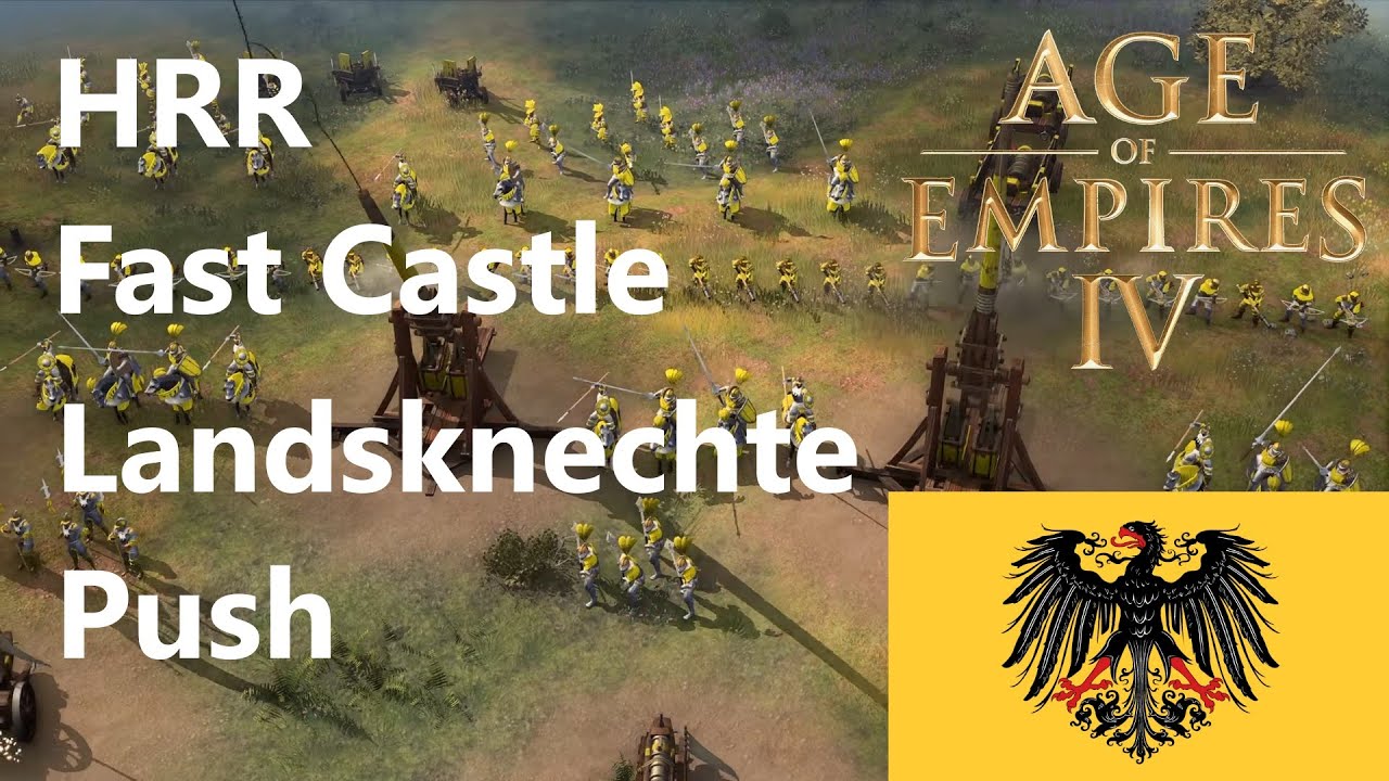 HRR Fast Castle Landsknecht Push | Age of Empires 4 | Heiliges Römisches Reich BuildOrder Strategie