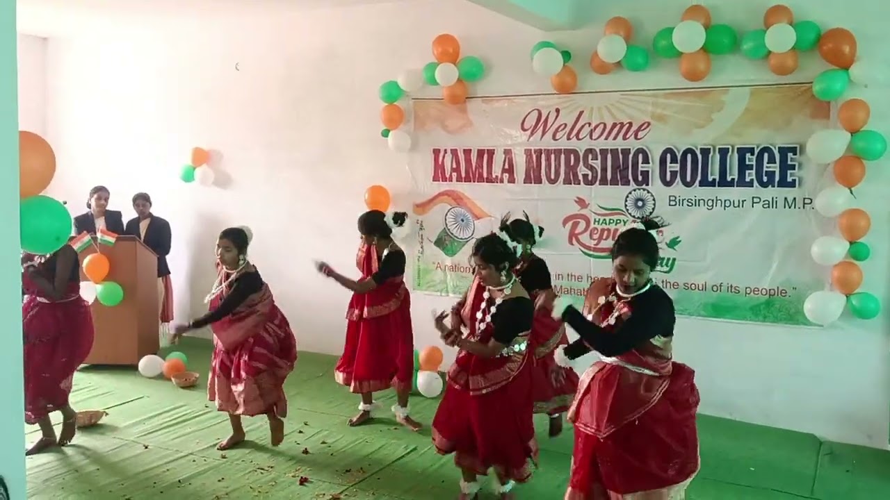   Republi day celebration on kamla nursing college birsinghpur pali 