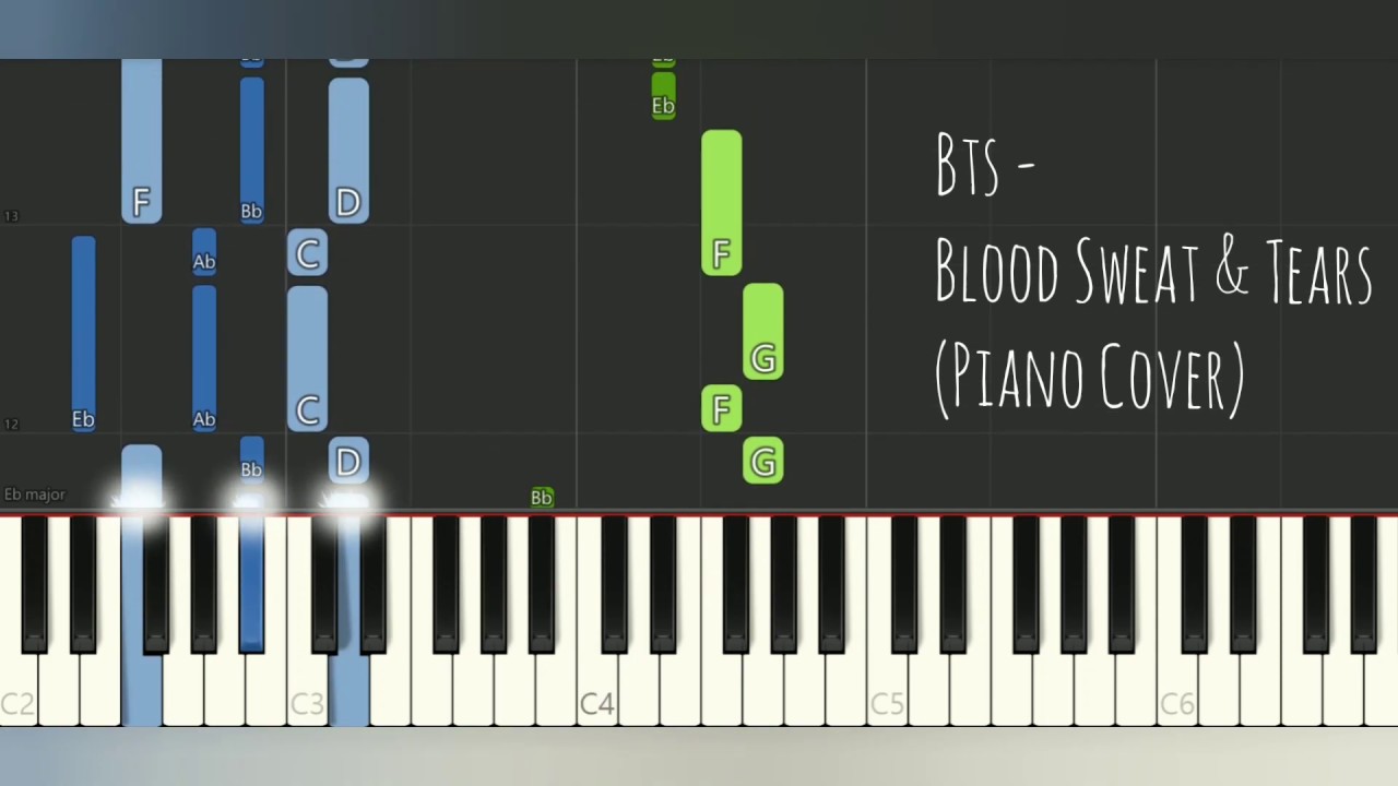 BTS - Blood Sweat & Tears 방탄소년단 - 피땀눈물| Piano Pop Song Tutorial  Sheet Music