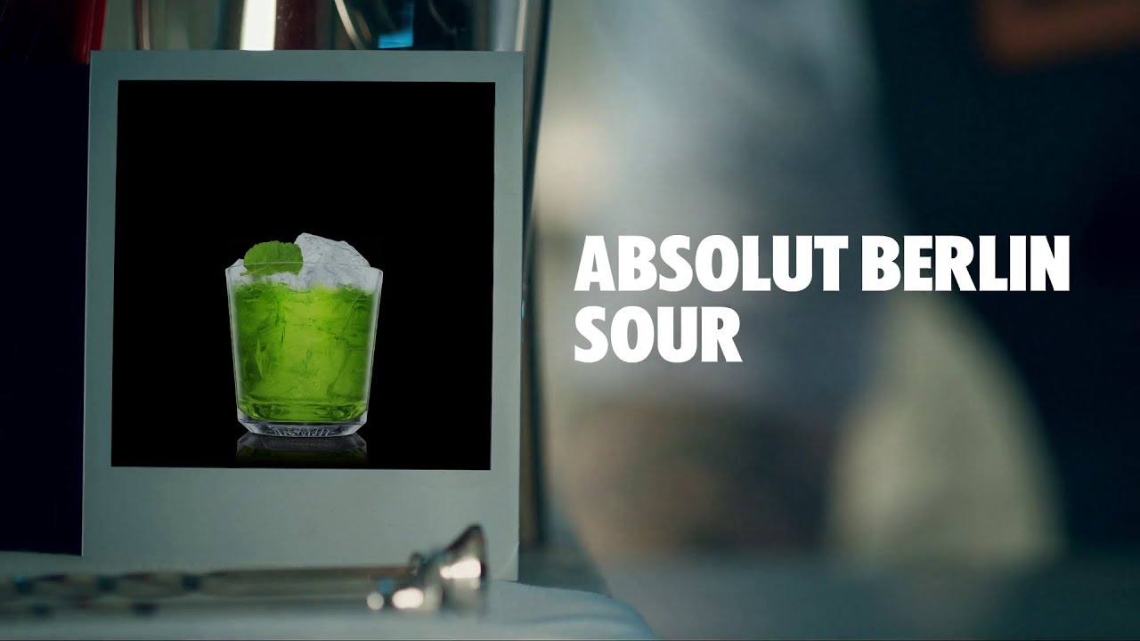 ABSOLUT BERLIN SOUR DRINK RECIPE - HOW TO MIX