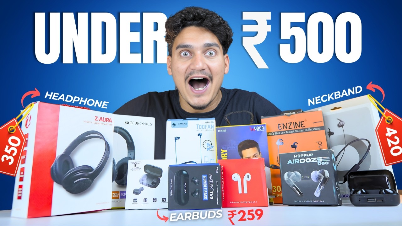 We Tested all Cheap Bluetooth Earphones, Headphones, Earbuds Under ₹500 ⚡ and Found top 5 best