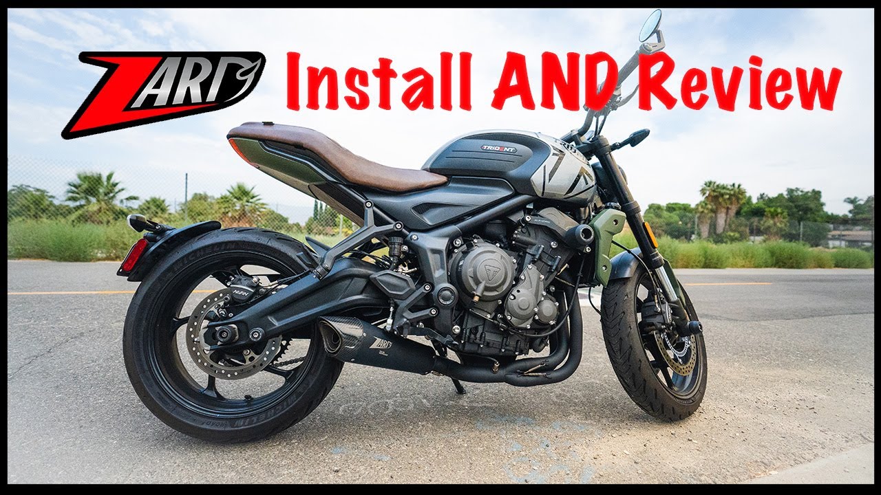Выхлопная система Triumph Trident 660 Zard — установка и обзор