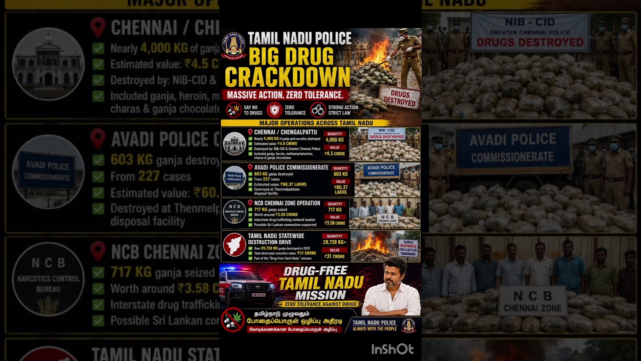 🚨 TAMIL NADU POLICE BIG DRUG CRACKDOWN