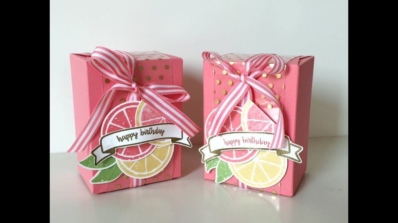 Tutorial Geschenkbox mit Stanz- und Falzbrett für Geschenktüten