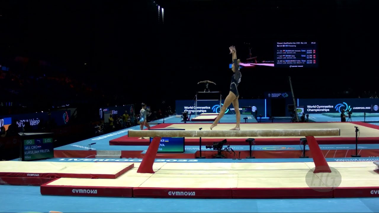 KUKULJAN FRLETA Nika (CRO) - 2022 Artistic Worlds, Liverpool (GBR) - Qualifications Balance Beam