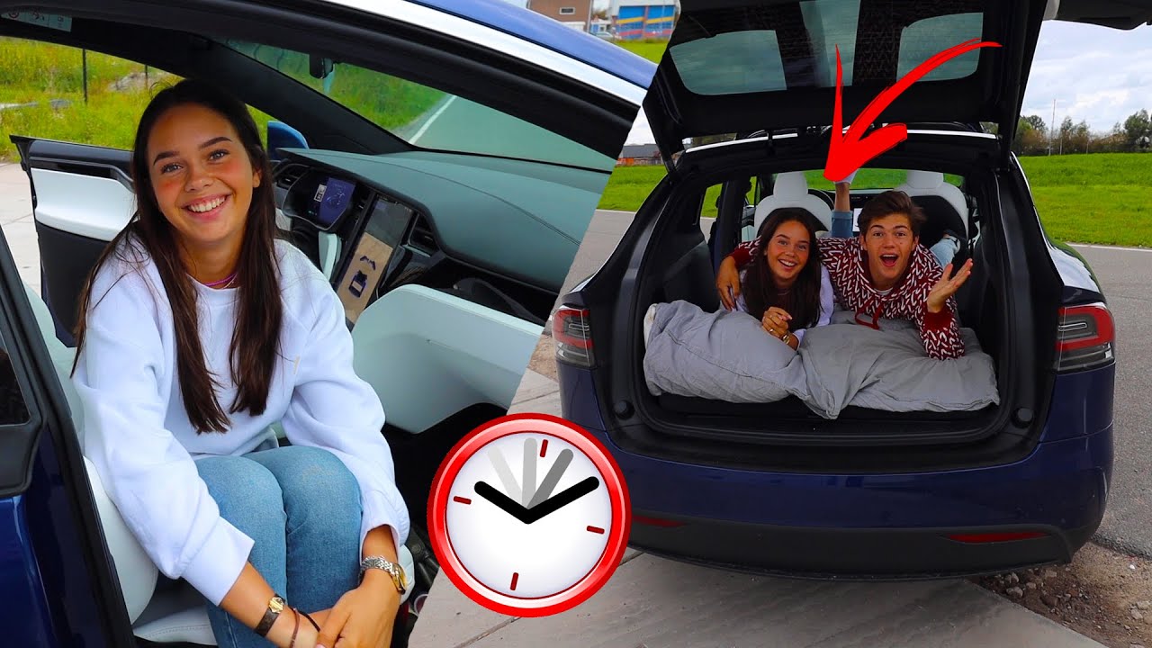 12 UUR OVERLEVEN IN EEN TESLA MET SUUS (en Q&A)