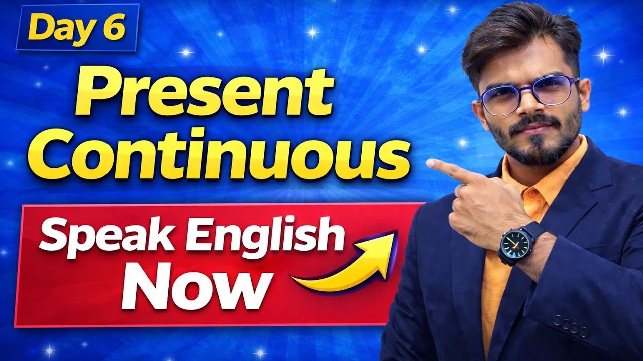 60 Days Spoken English Course–Day 6 | Present Continuous Tense|Raha hoon English me kaise bolte hain