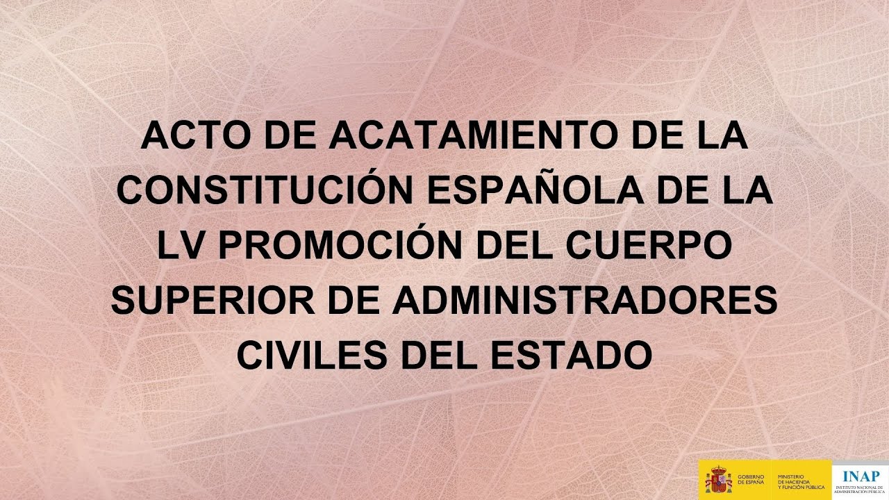 LV CURSO SELECTIVO CSACE 2023. ACTO DE ACATAMIENTO DE LA CONSTITUCIÓN ESPAÑOLA