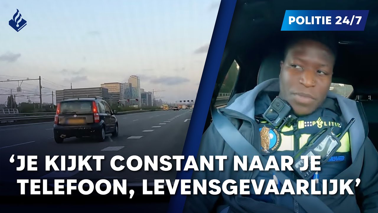 Telefoon vast tijdens het rijden | POLITIE 24/7