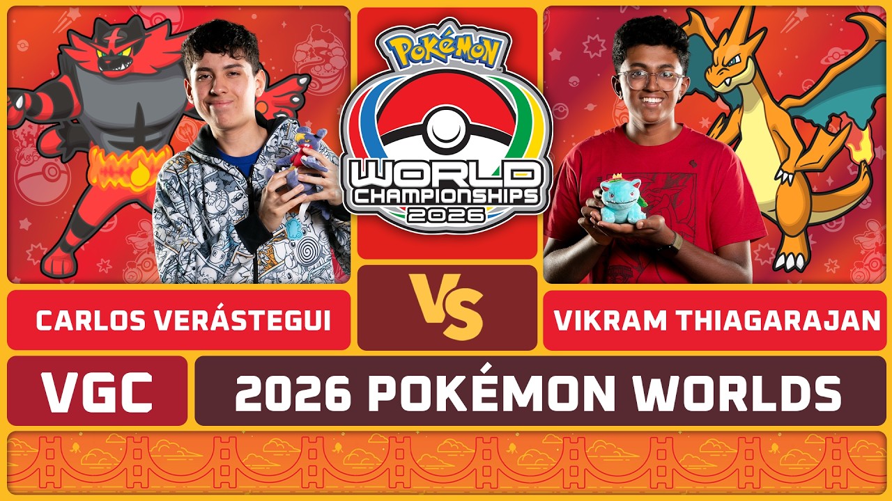 Carlos Ver&aacute;stegui v Vikram Thiagarajan- Pok&eacute;mon VGC Senior Finals | 2026 Pok&eacute;mon World Championships