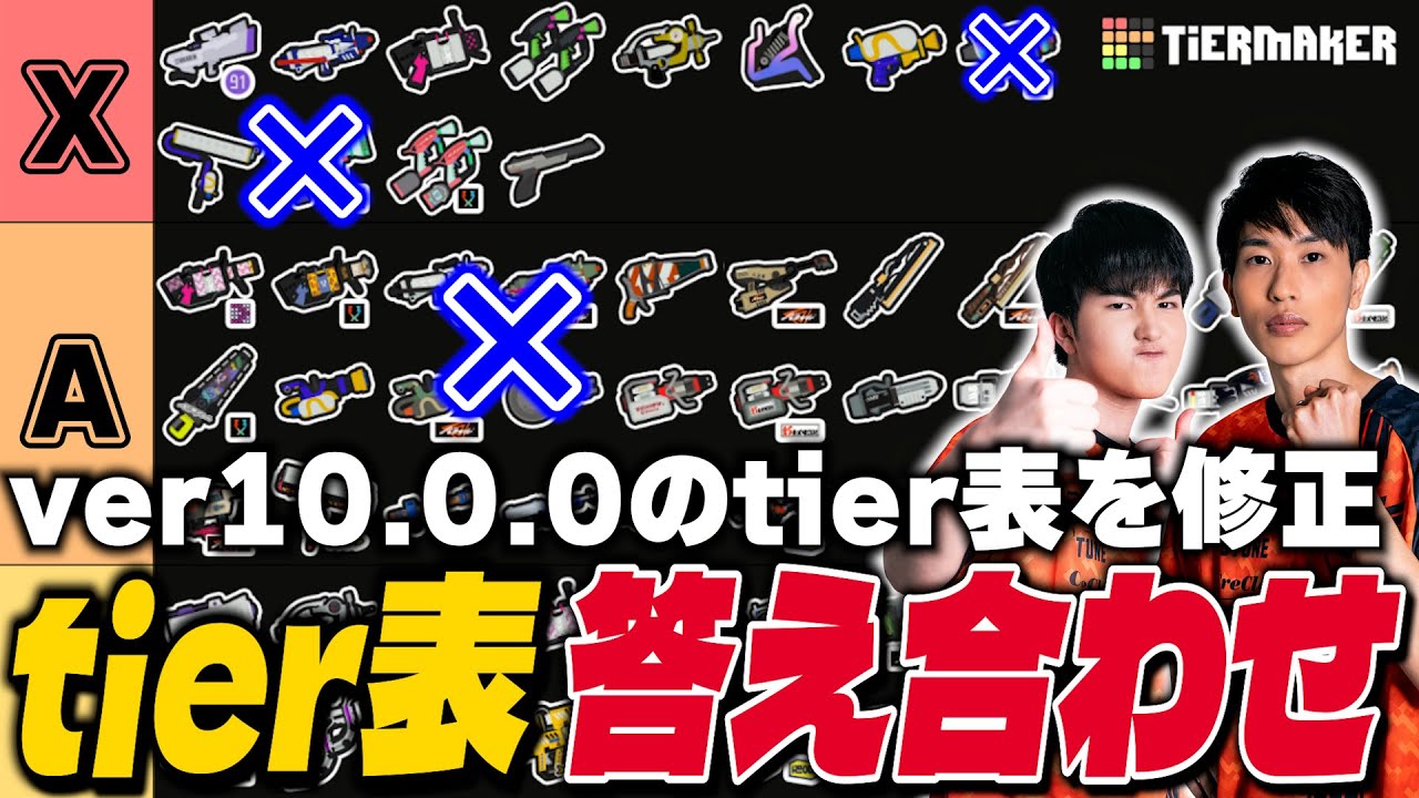 【完成版】最強ブキランキングの答え合わせをしよう｜Ver.10.0.0【スプラトゥーン3】