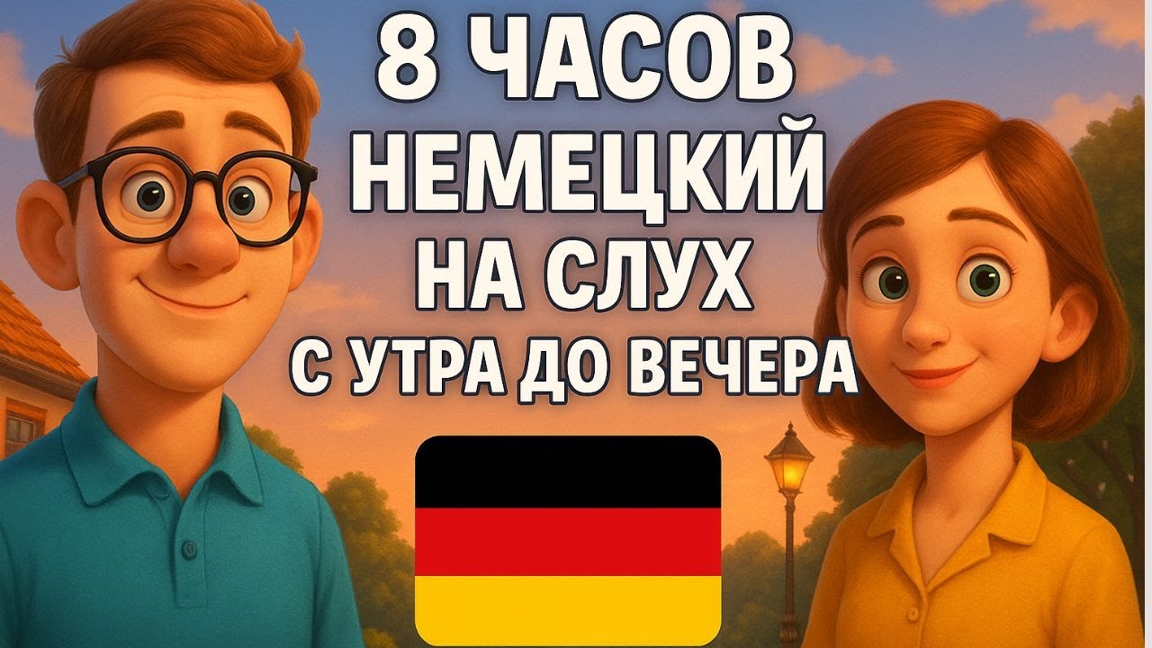Немецкий на слух | 8 часов  | Разговорные фразы на каждый день A1 A2 🇩🇪