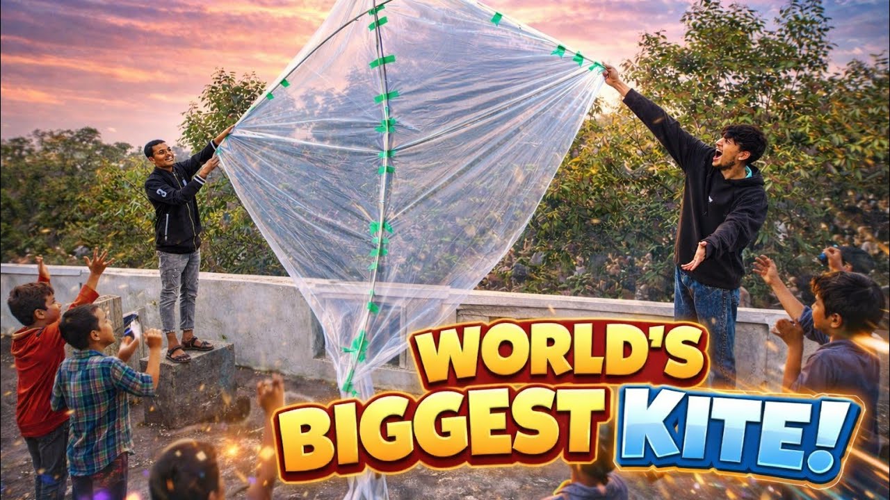 We Made the World’s Biggest Kite 😱🪁 || दुनिया की सबसे बड़ी पतंग 🪁