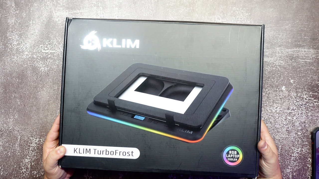 KLIM Turbofrost - Gaming Laptop Cooling Pad - 4 Powerful Turbo Fans up to 16000 RPM