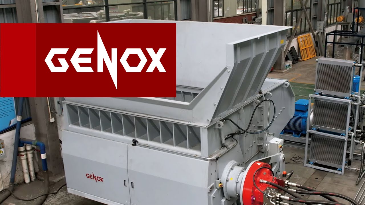 Single Shaft Shredder For Coppper & Aluminum Scrap | BH 2800 Shredder System - Genox Recycling Tech