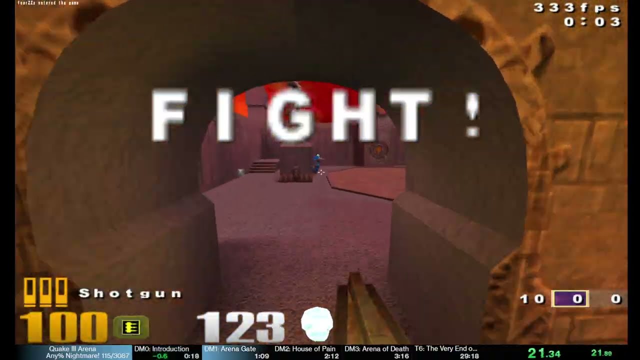 Quake 3 Arena - Any% Nightmare! Speedrun in 29:14 (FWR)
